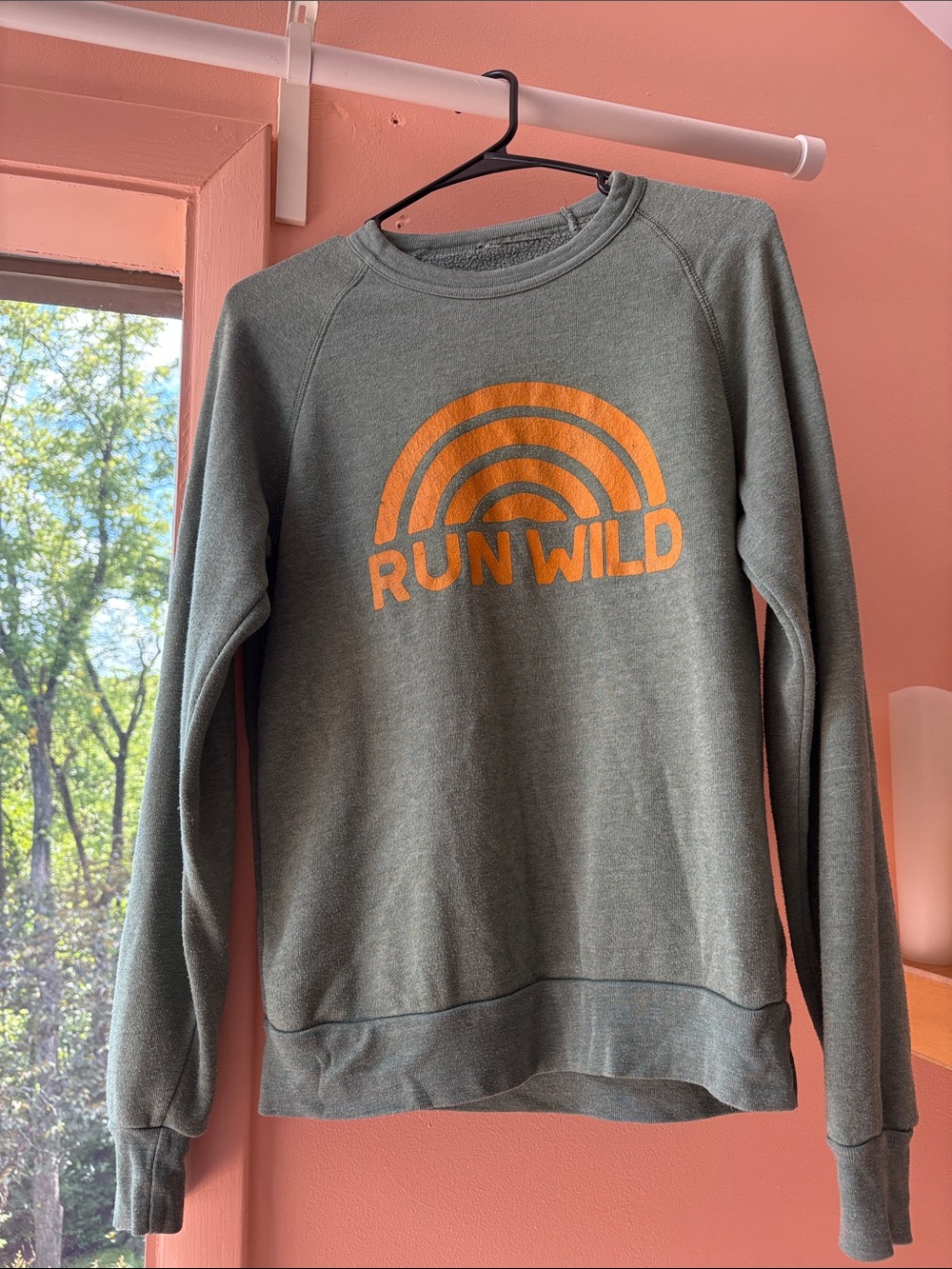 Run Wild Green Graphic Crewneck Sweatshirt